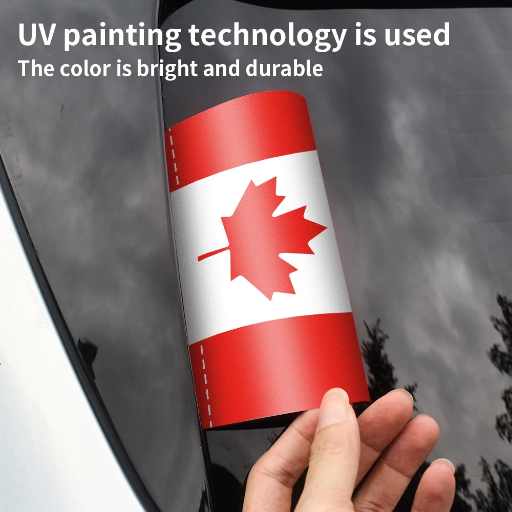 Country Flag Sticker – Waterproof Car Window Decal (Canada, Brazil, France & More)