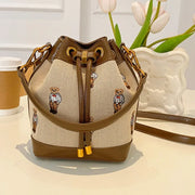 Spacious PU Leather Drawstring Bucket Bag | OWNLUXE