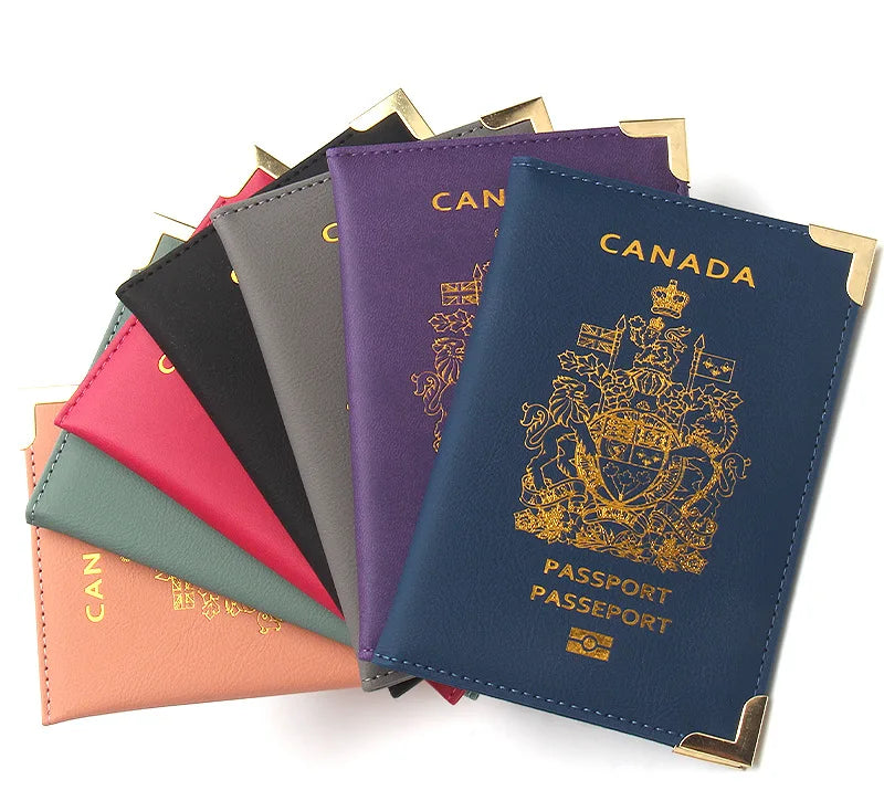 Canada Passport Holder & Travel Organizer – PU Leather Wallet