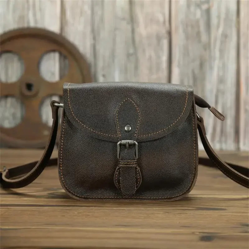 New Fashion Women Leather Shoulder Bag Real Cowhide Leather Crossbody Bags Luxury Designer Ladies Shoulder Bag Vintage Women Bag