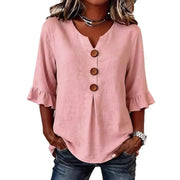 Women's V-Neck Breathable Lightweight Top | OWNLUXE