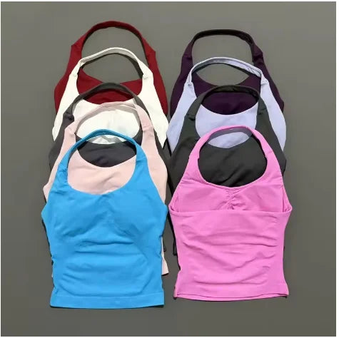 Built-In Bra Seamless Nylon Yoga Tank Top | OWNLUXE