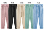 Load image into Gallery viewer, Cotton Linen Pants - Elastic Waist Ankle Length Casual Trousers
