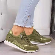 Summer Sneakers Women Solid Color Lace-up Versatile Heels | OWNLUXE