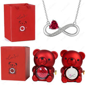 Heart Pendant Necklace Gift Set — Rose Bear Gift Box for Women | OWNLUXE