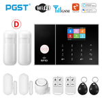 Load image into Gallery viewer, PGST Smart Life Alarm System for Home WIFI GSM Security Alarm Host with Door and Motion Sensor Tuya Smart App control work Alexa
