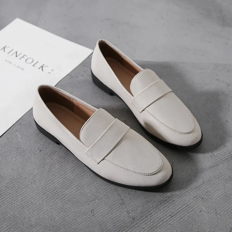 Women's Leather Vintage Loafers (Black) – Shop at OWNLUXE
