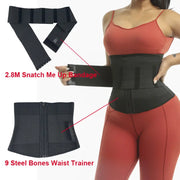 Steel-Bone Adjustable Tummy-Control Wrap Waist Trainer | OWNLUXE