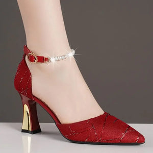 Slip-On Heeled Sandals for Women – Stylish & Comfortable