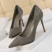 Women's Stiletto High-Heel Pumps (Orange) | OWNLUXE