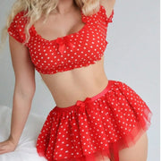 Printed One-Piece Bra & Brief Set Wire-Free and Lightweight