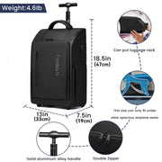 Rolling Travel Backpack Carry-On - Lightweight & Versatile Wheeled Bag