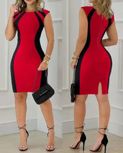 Colorblock Bodycon Mini Sleeveless Dress | OWNLUXE