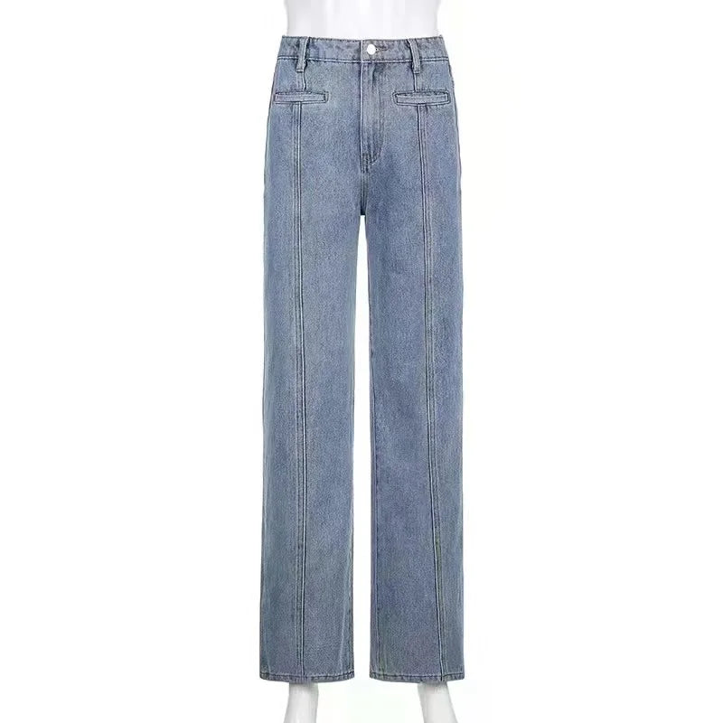 Women’s High-Waisted Flare Jeans with Embroidery