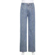 Women’s High-Waisted Flare Jeans with Embroidery