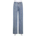 Load image into Gallery viewer, Women&#39;s High-Waisted Flare Jeans with Embroidered Detail | Jean évasé taille haute avec broderies pour femme
