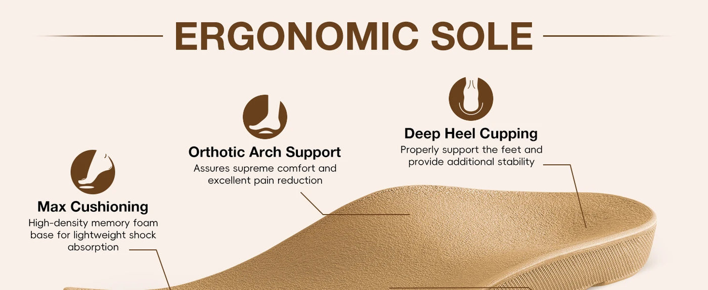 Women’s Fuzzy Orthopedic House Slippers with Arch Support