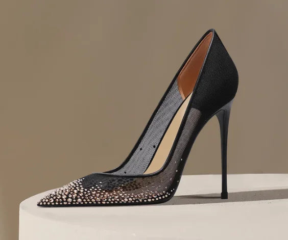 Women's High-Heel Mesh High Heels (Naked 8Cm) | OWNLUXE