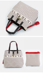 Load image into Gallery viewer, CH Luxury Brand Tote Bag - Italian Letter Print with Lock Design
