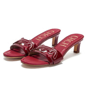Women's Sandals Wine Heels – Shop at OWNLUXE