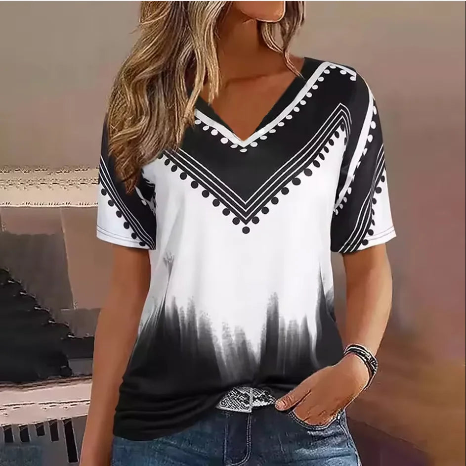 Digital Print Knit Top / Haut tricoté à imprimé numérique