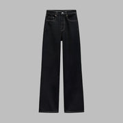 Denim-Look Belted Jacket & Skinny Pants Set - Two-Piece for Women