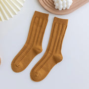 1 Pair Women Socks Spring Autumn Retro Style Men Couple Cotton Socks Flower Stripe Plaid Pattern Solid Colorful Socks EUR 37-43