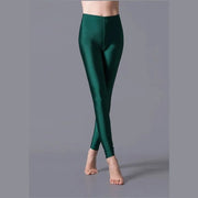 Skinny Extended-Size Shiny Yoga Leggings | OWNLUXE