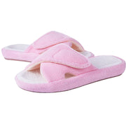 Waffle Cotton Indoor Slippers for Women with Arch Support