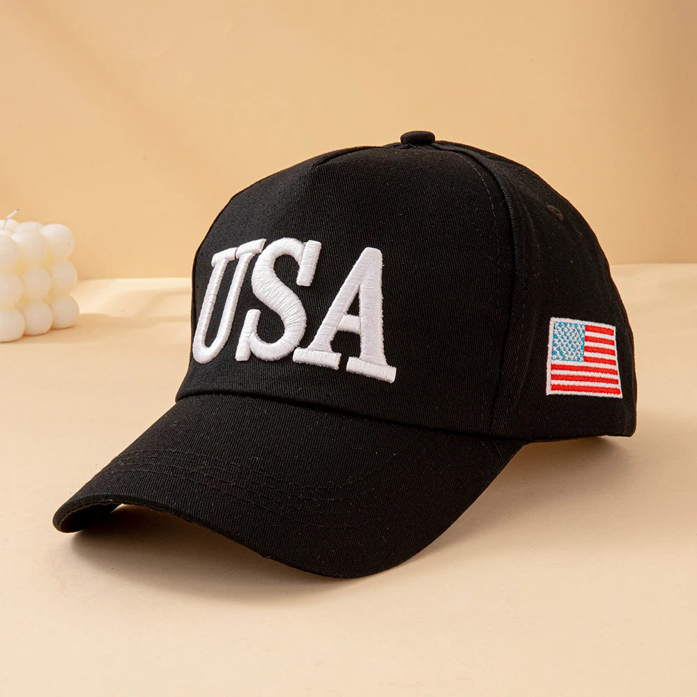 USA Flag Embroidered Baseball Cap | OWNLUXE