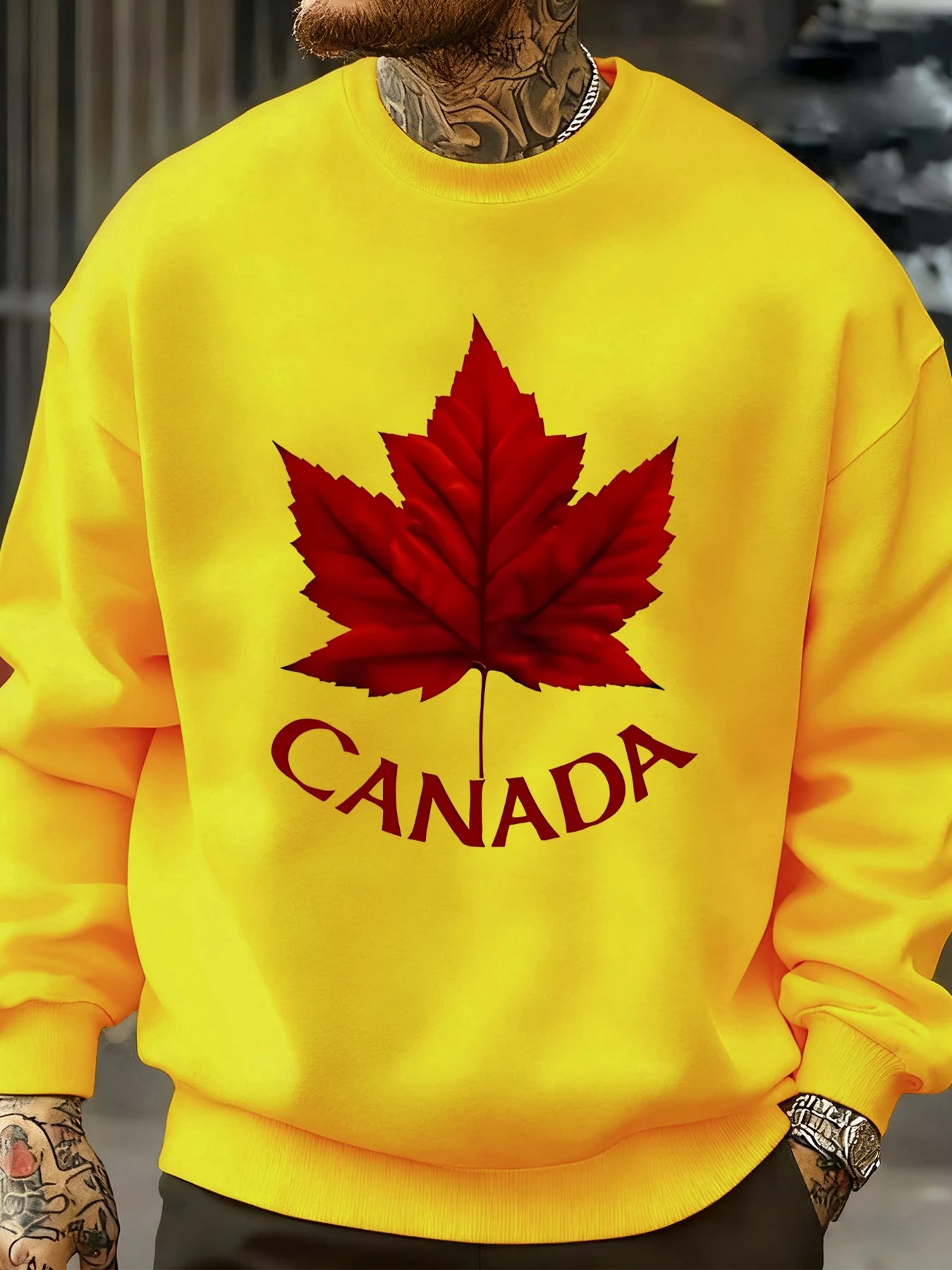 Canada Maple Leaf Fleece Pullover Sweatshirt – Unisex Oversized Casual Top | OWNLUXE