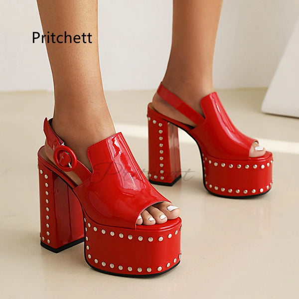 Women's Platform Leather Heels – Shop at OWNLUXE