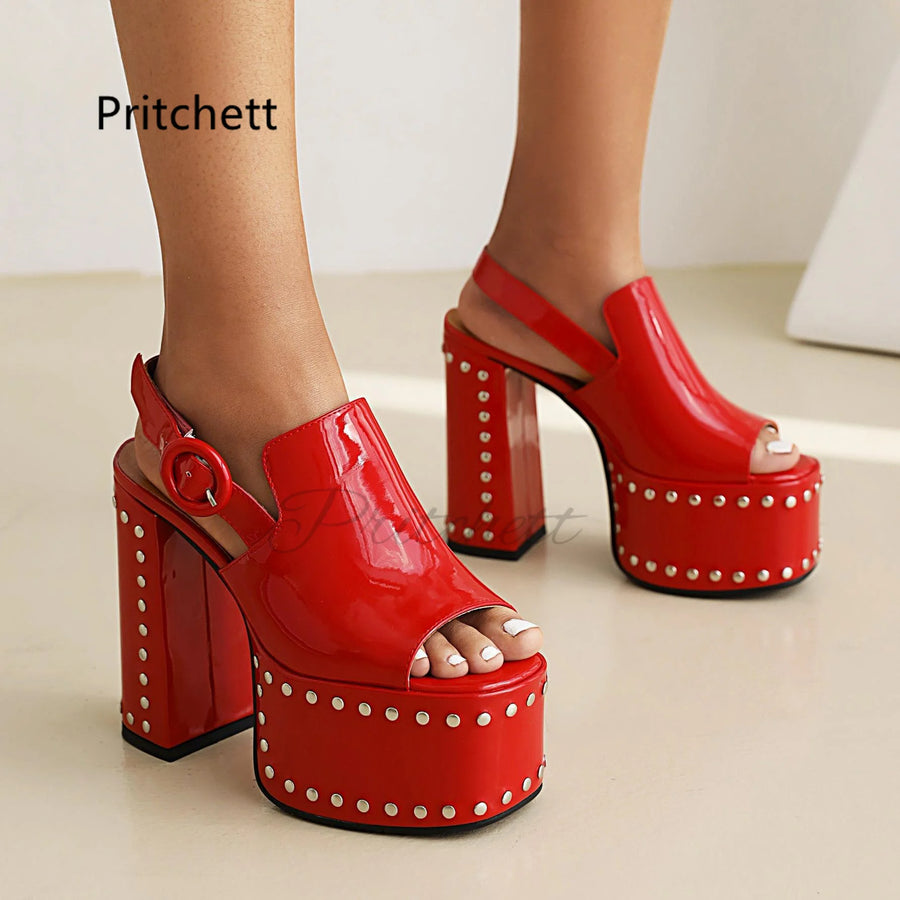 Women's Platform Leather Heels | OWNLUXE