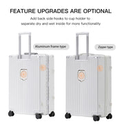 Carry-On Luggage with Cup & Phone Holder – Hard Shell Spinner