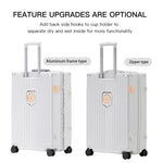 Load image into Gallery viewer, Carry On Luggage with Cup, Phone Holder and USB – Hard Shell Spinner Suitcase
