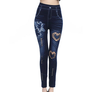 Women's High-Waist Cotton Blend Printed Leggings – Comfortable & Stylish