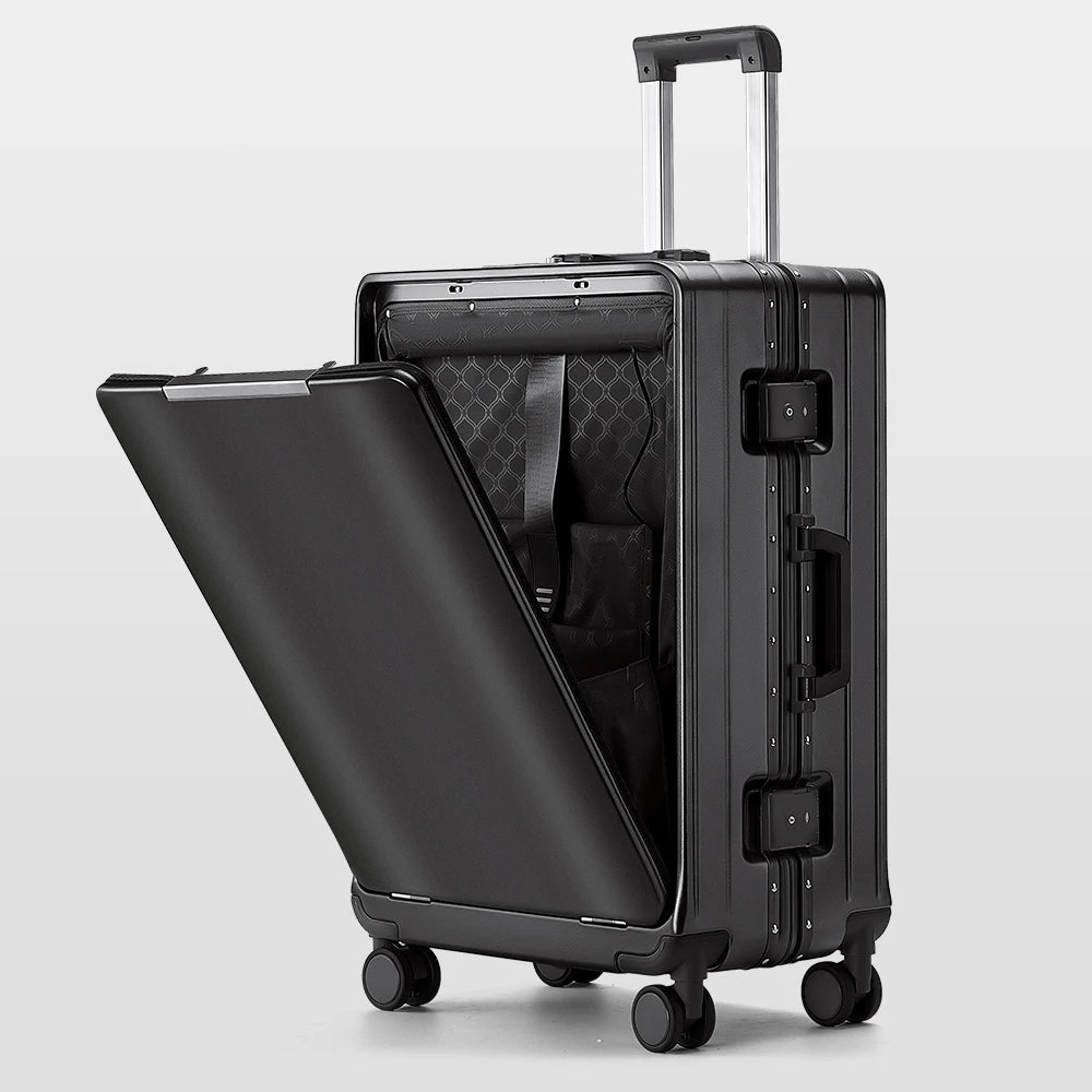 Front-Opening Carry-On Spinner with Laptop Compartment