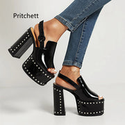 Women's Platform Leather Heels – Shop at OWNLUXE