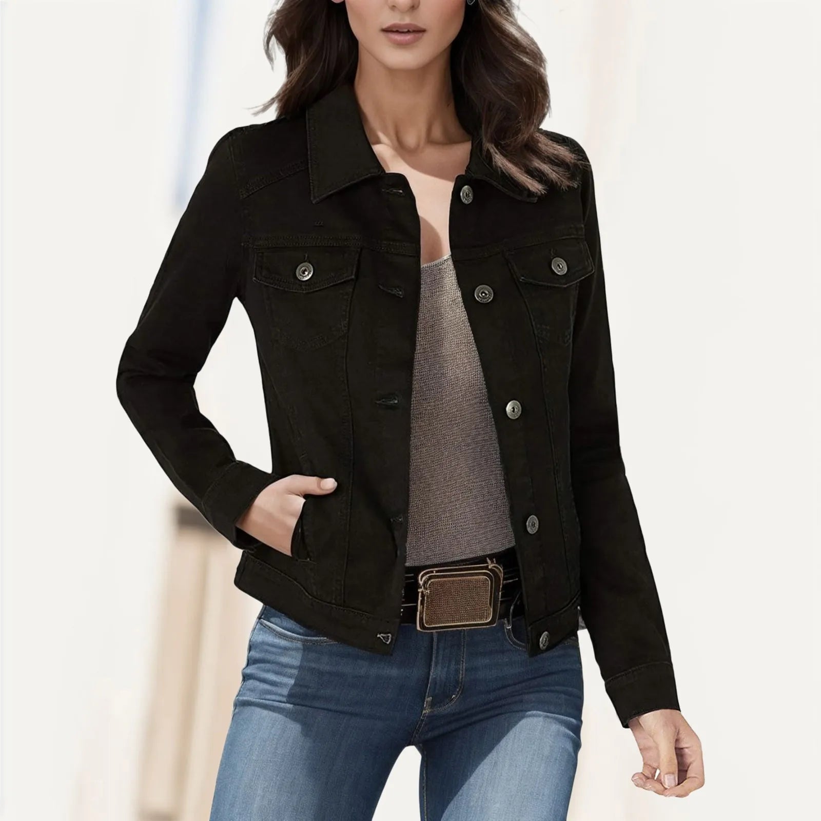 ✨ Women’s Slim Fit Denim Jacket – Stylish & Versatile for Every Season ✨