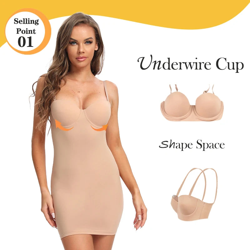 Compression Full-Length Skinny Underwire Body Shaper | OWNLUXE