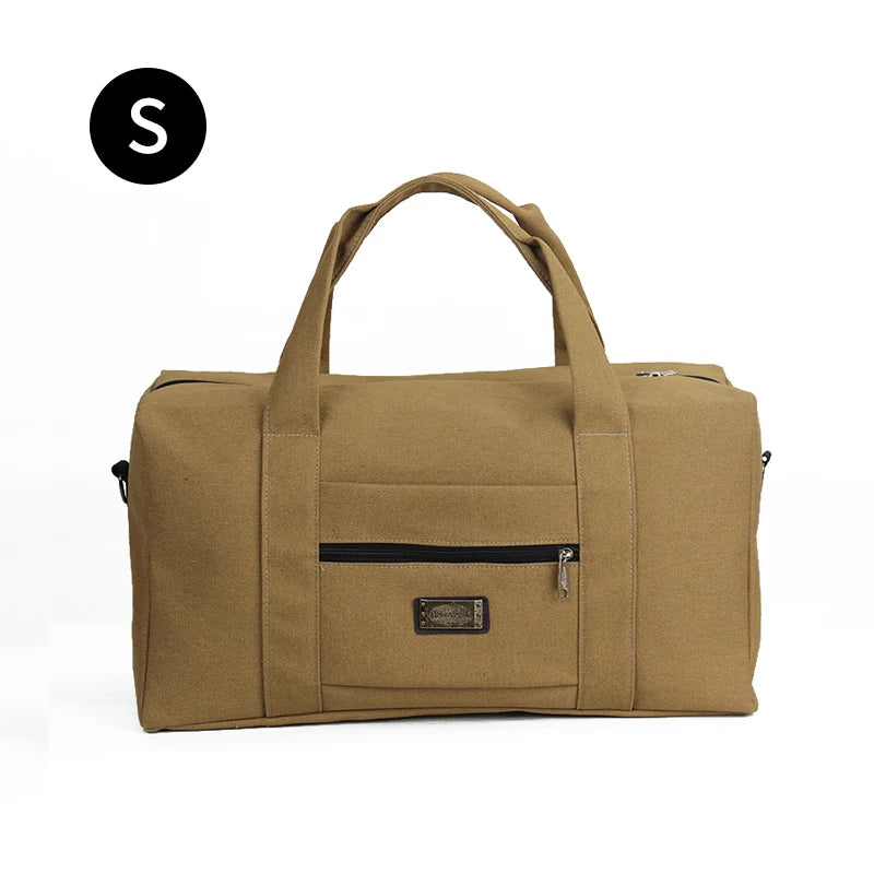 Canvas Travel Duffle Bag – Lightweight Weekender Holdall (S/M/L)
