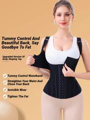 Double Compression Waist Trainer Vest with Zipper & Hook Closure | OWNLUXE