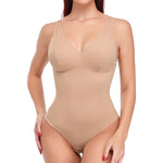 Load image into Gallery viewer, Deep V Shapewear Bodysuit with Built‑In Bra &amp; Thong
