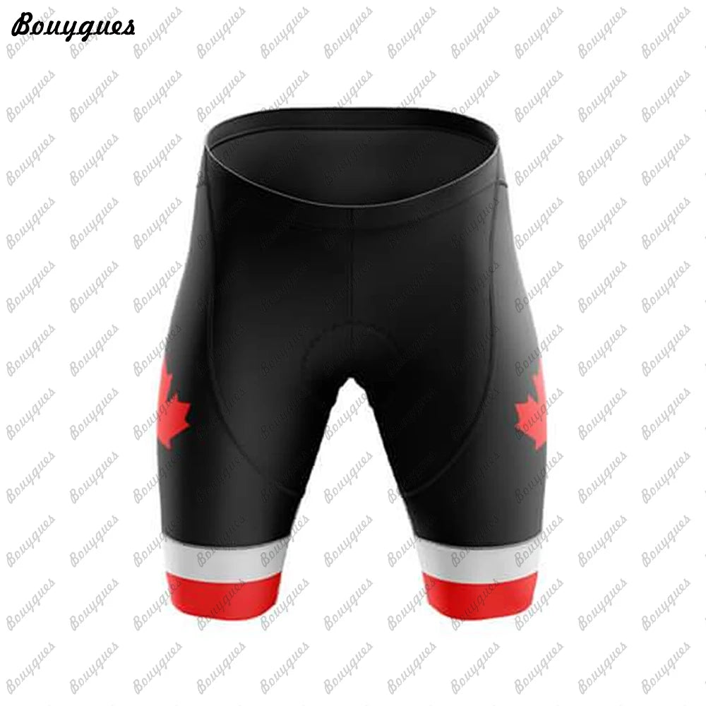 Canada Men Triathlon Short Sleeve Cycling Jersey Sets Pants | OWNLUXE