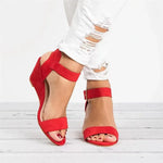 Load image into Gallery viewer, Summer Women&#39;s Sandals Fashion Open Toe Wedge Casual Shoes Women Plus Size Wedge High Heel Sandals Peep Toe Female 35-43
