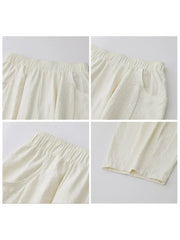 Women's Wide Leg Pants (Beige) | OWNLUXE