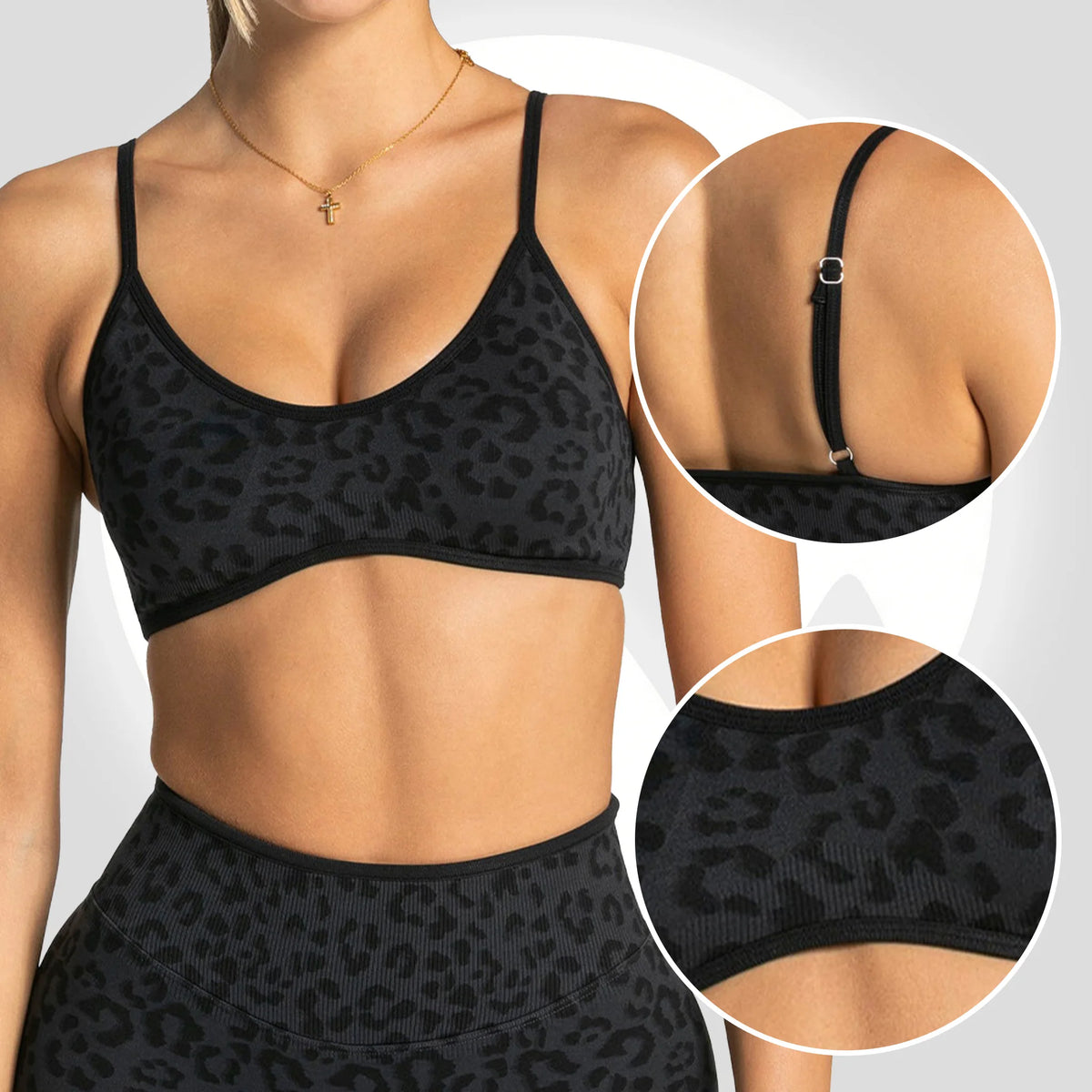 Supportive Nylon Leopard Print Sports Bra – Shop at OWNLUXE