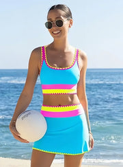 High-Waist Colorblock Swim Cover-Up | OWNLUXE