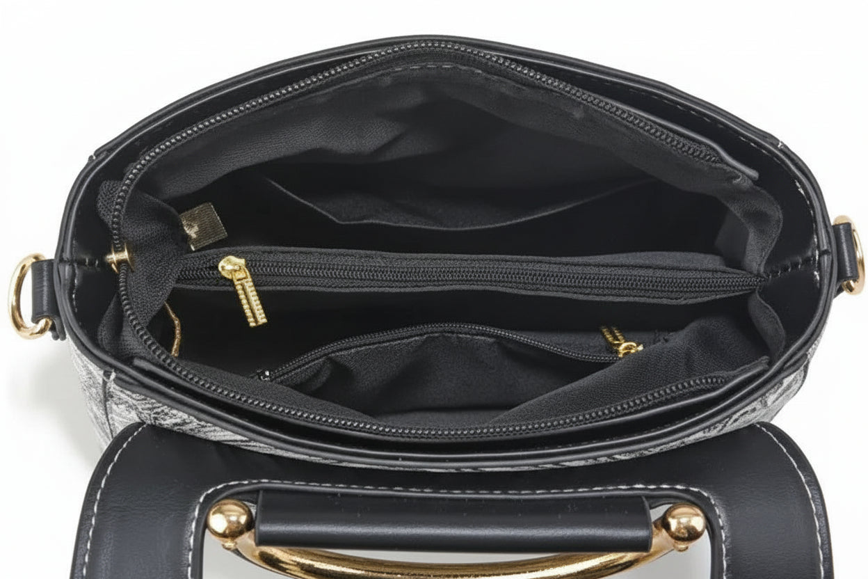 Women's Luxury Designer PU Leather Shoulder Bag - Casual Tote with Bow Decoration
