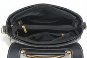 Women's Luxury Designer PU Leather Shoulder Bag - Casual Tote with Bow Decoration